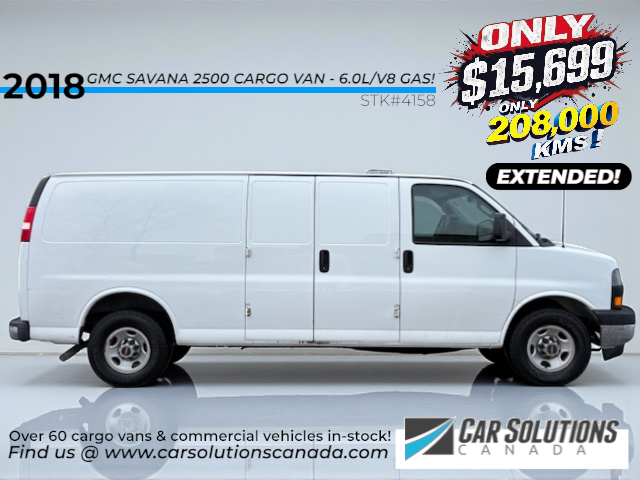 2018 GMC Savana Cargo 2500 Extended RWD