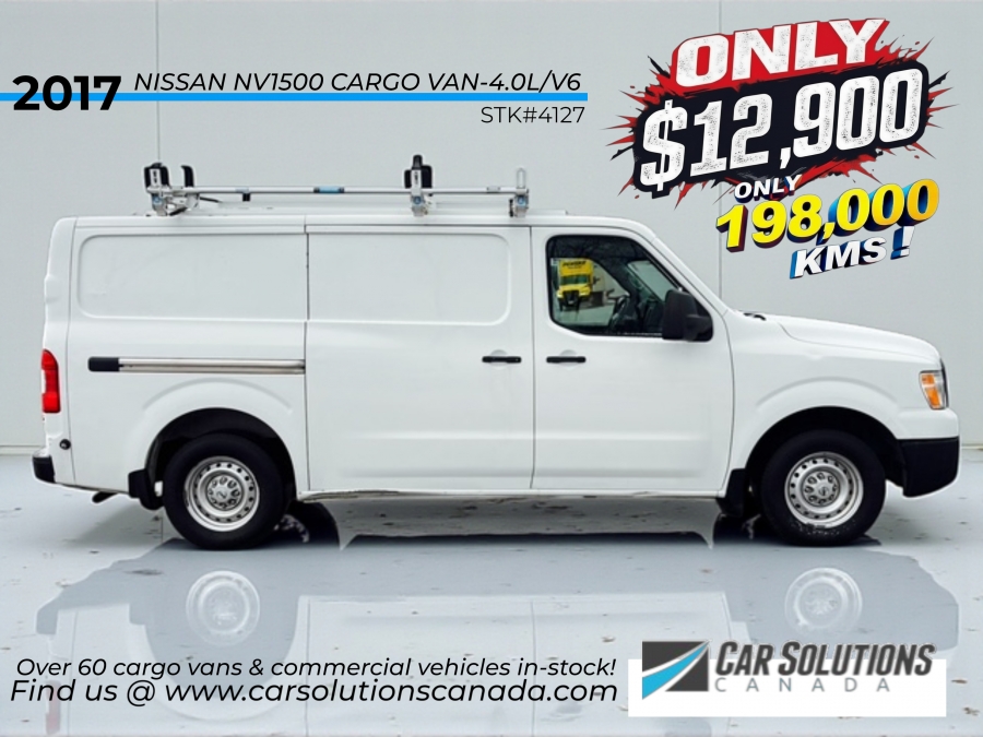 White 2017 Nissan NV Cargo Van Rear-Wheel Drive Automatic