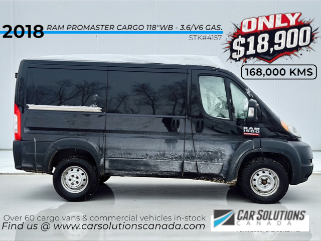 Black 2018 RAM ProMaster Van Front-Wheel Drive Automatic