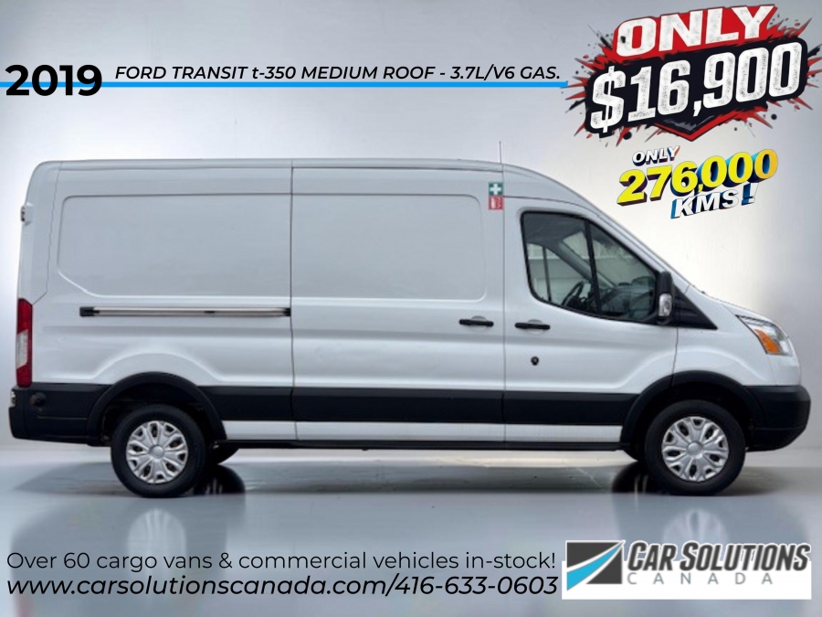 White 2019 Ford Transit Cargo Van Rear-Wheel Drive Automatic