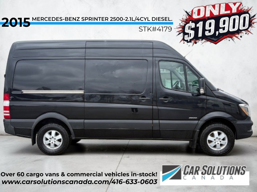 Black 2015 Mercedes-Benz Sprinter Cargo Van 4X2 Automatic