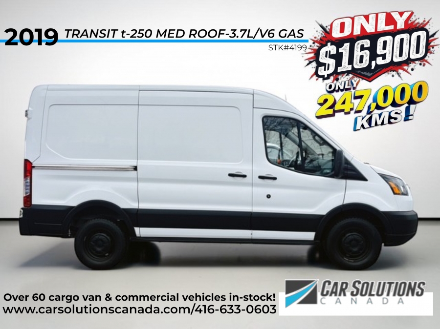 White 2019 Ford Transit Cargo Van Rear-Wheel Drive Automatic