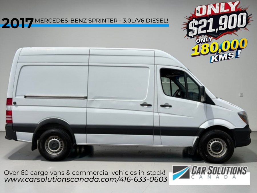 White 2017 Mercedes-Benz Sprinter Cargo Van 4X2 Automatic