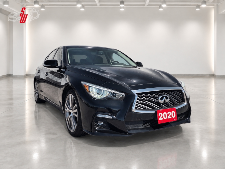 Black 2020 INFINITI Q50 Sedan All-Wheel Drive Automatic
