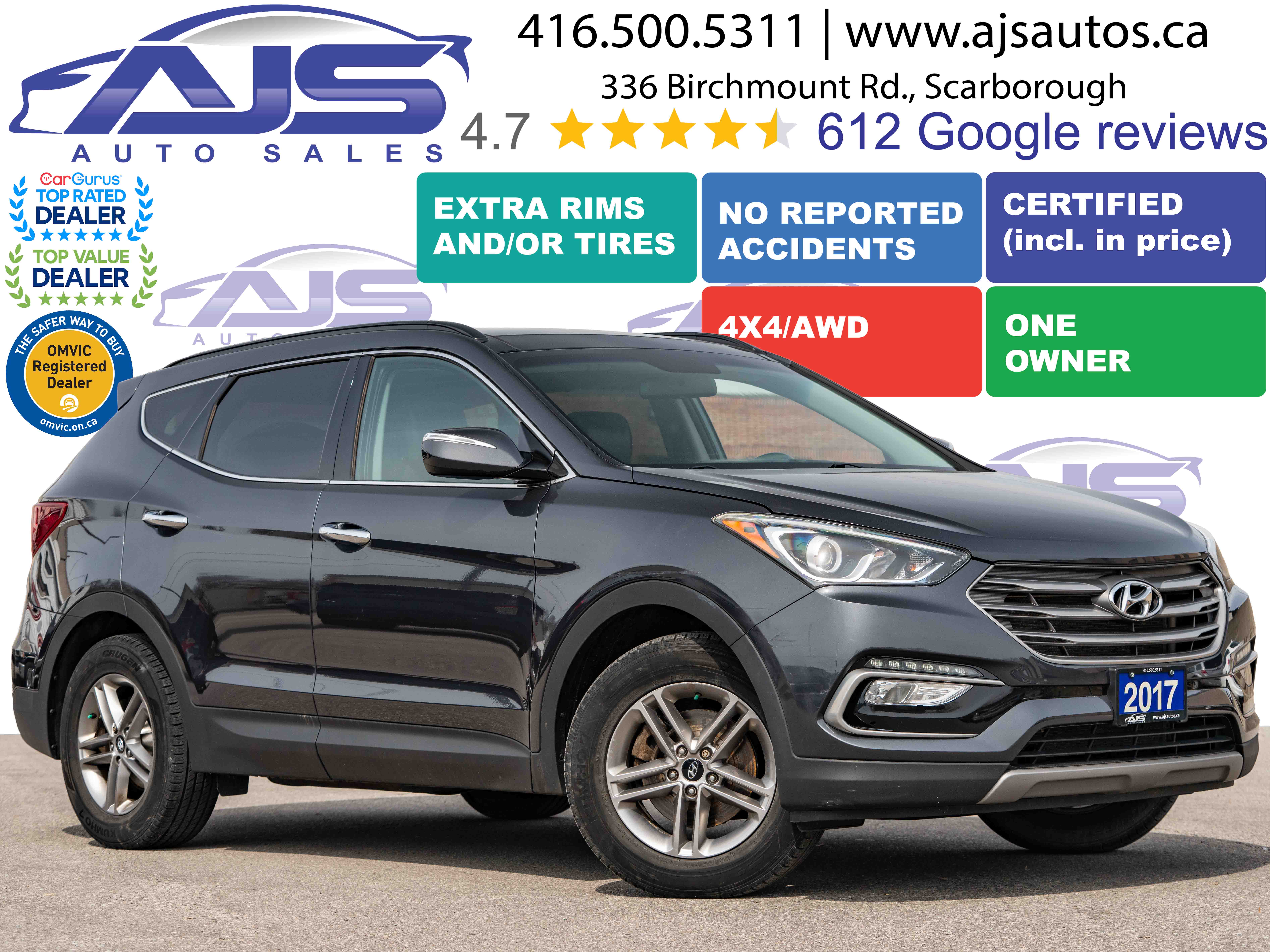 Gray (DARK GREY) 2017 Hyundai Santa Fe Sport 2.4L AWD SUV / Crossover All-Wheel Drive Automatic