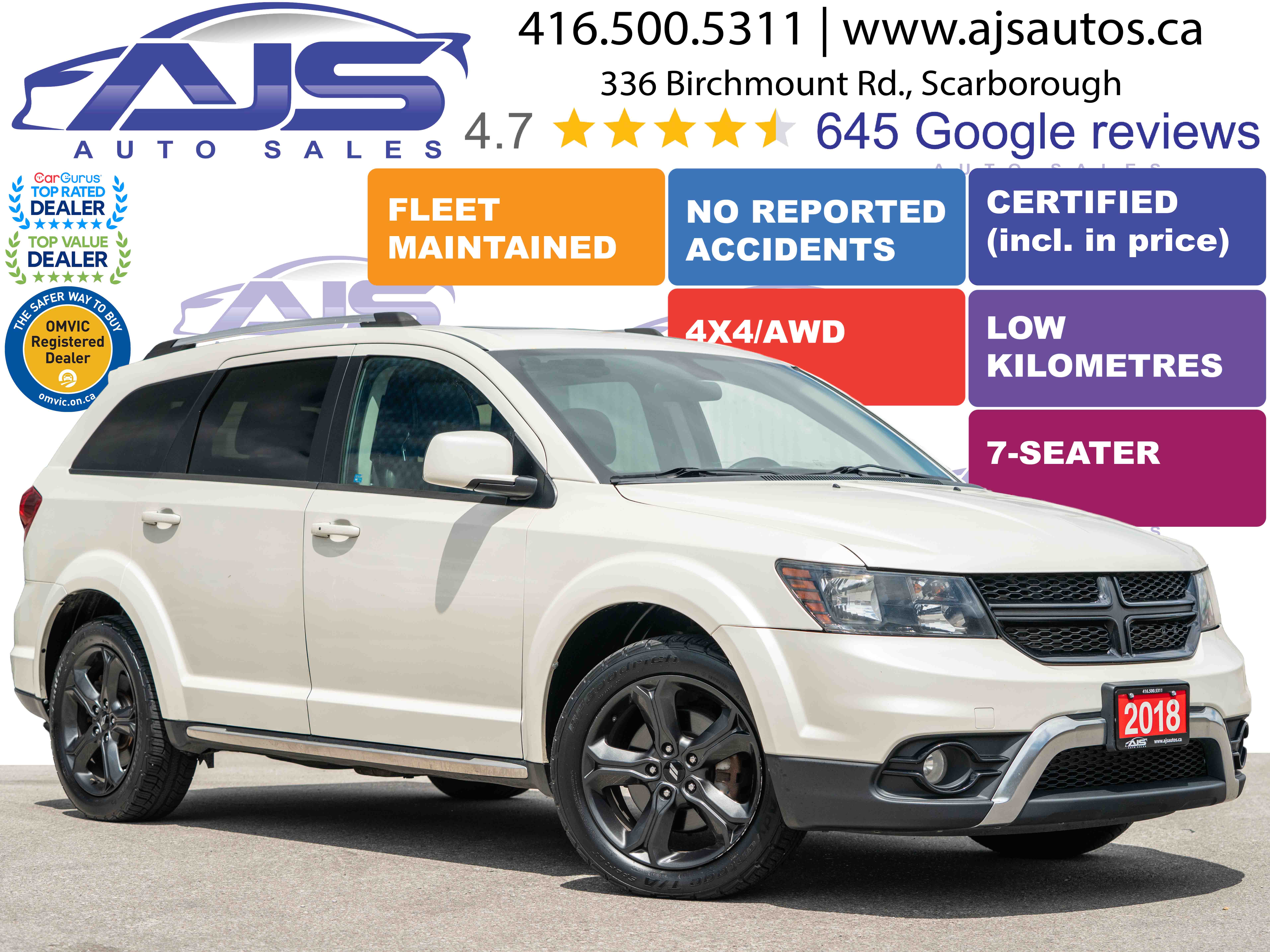 Black 2018 Dodge Journey SUV / Crossover All-Wheel Drive Automatic