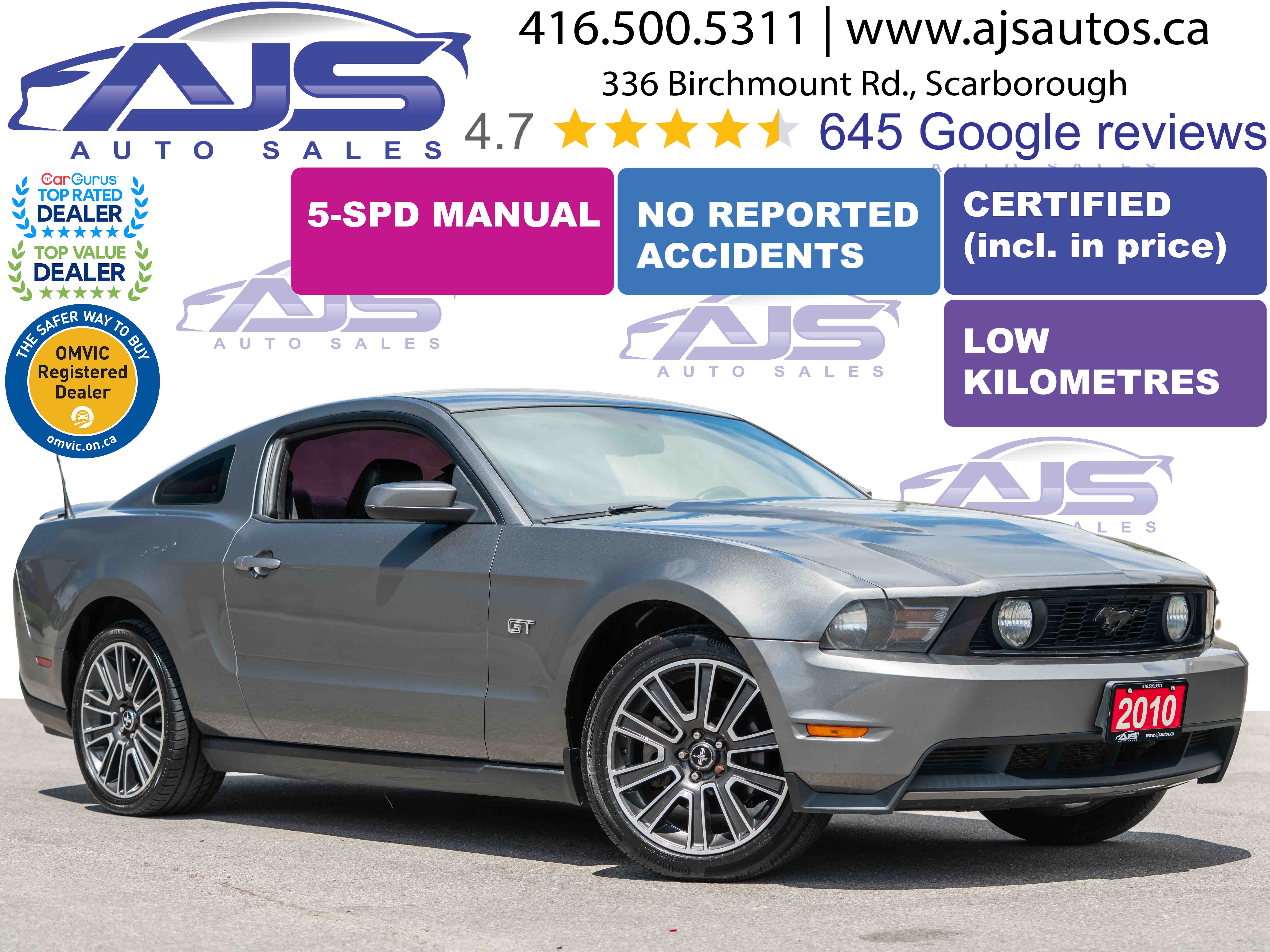 Gray (LIGHT GREY) 2010 Ford Mustang GT Coupe RWD Coupe Rear-Wheel Drive Manual
