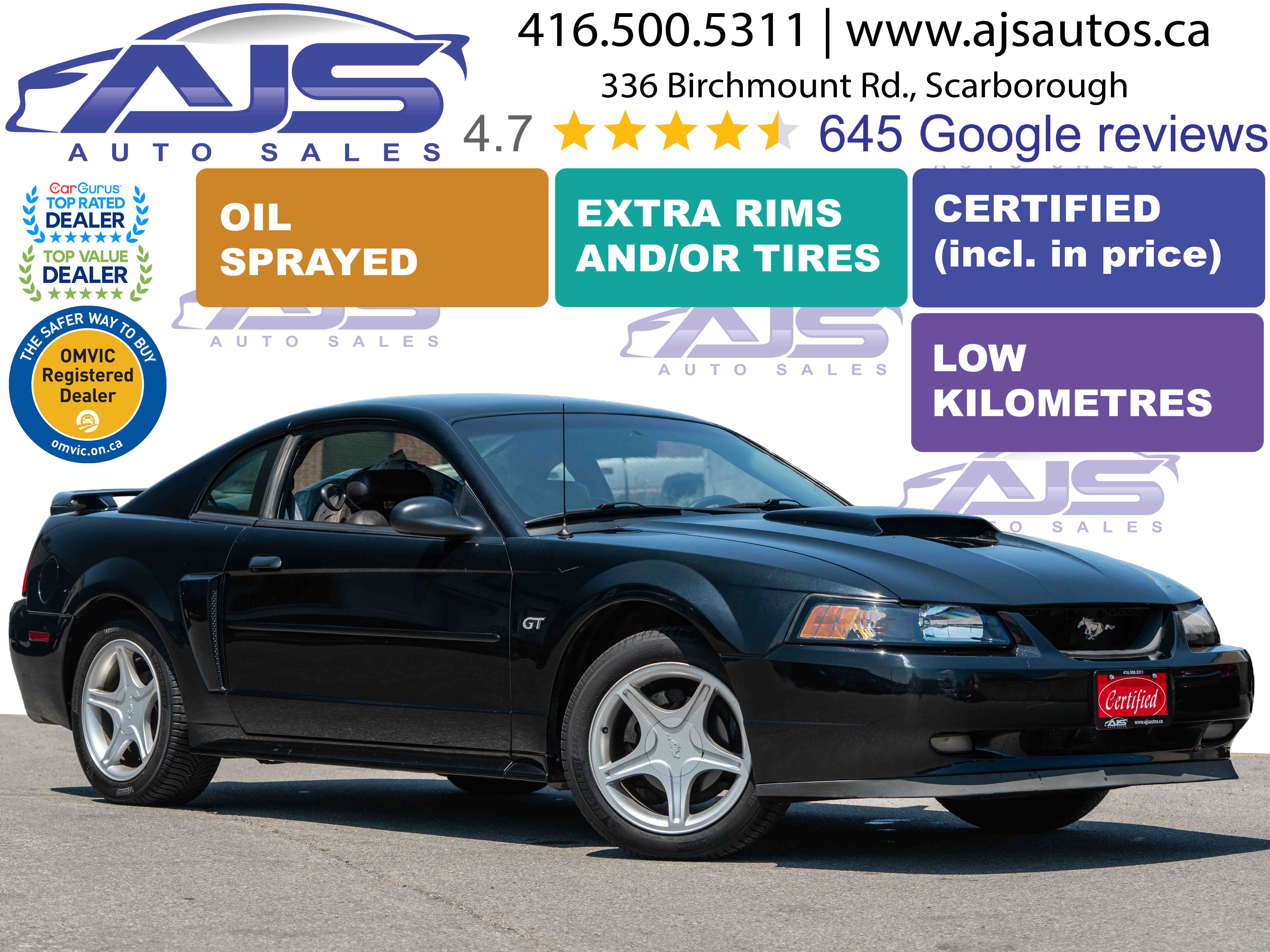 Black 2003 Ford Mustang Coupe Automatic