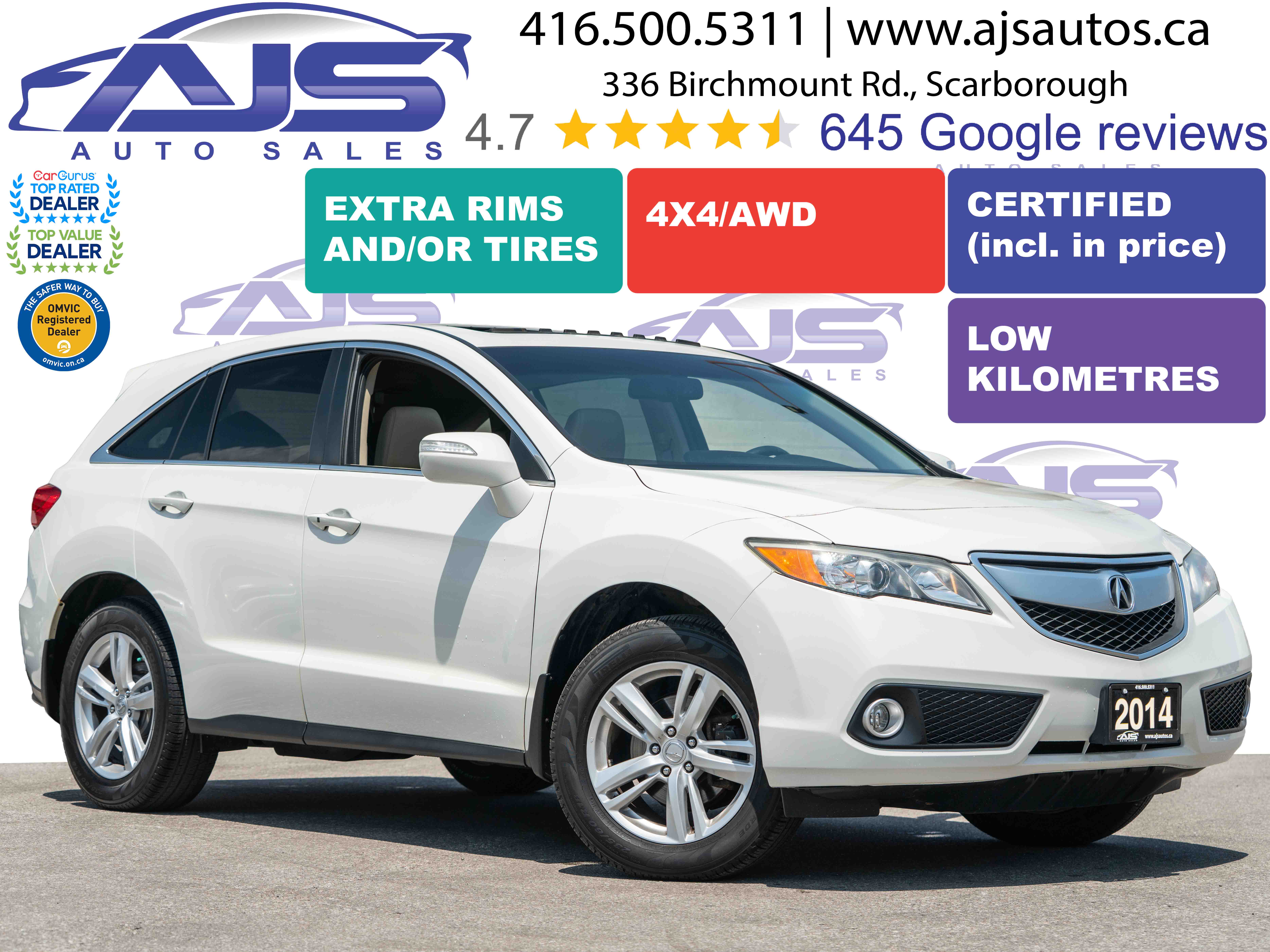 White 2014 Acura RDX SUV / Crossover All-Wheel Drive Automatic