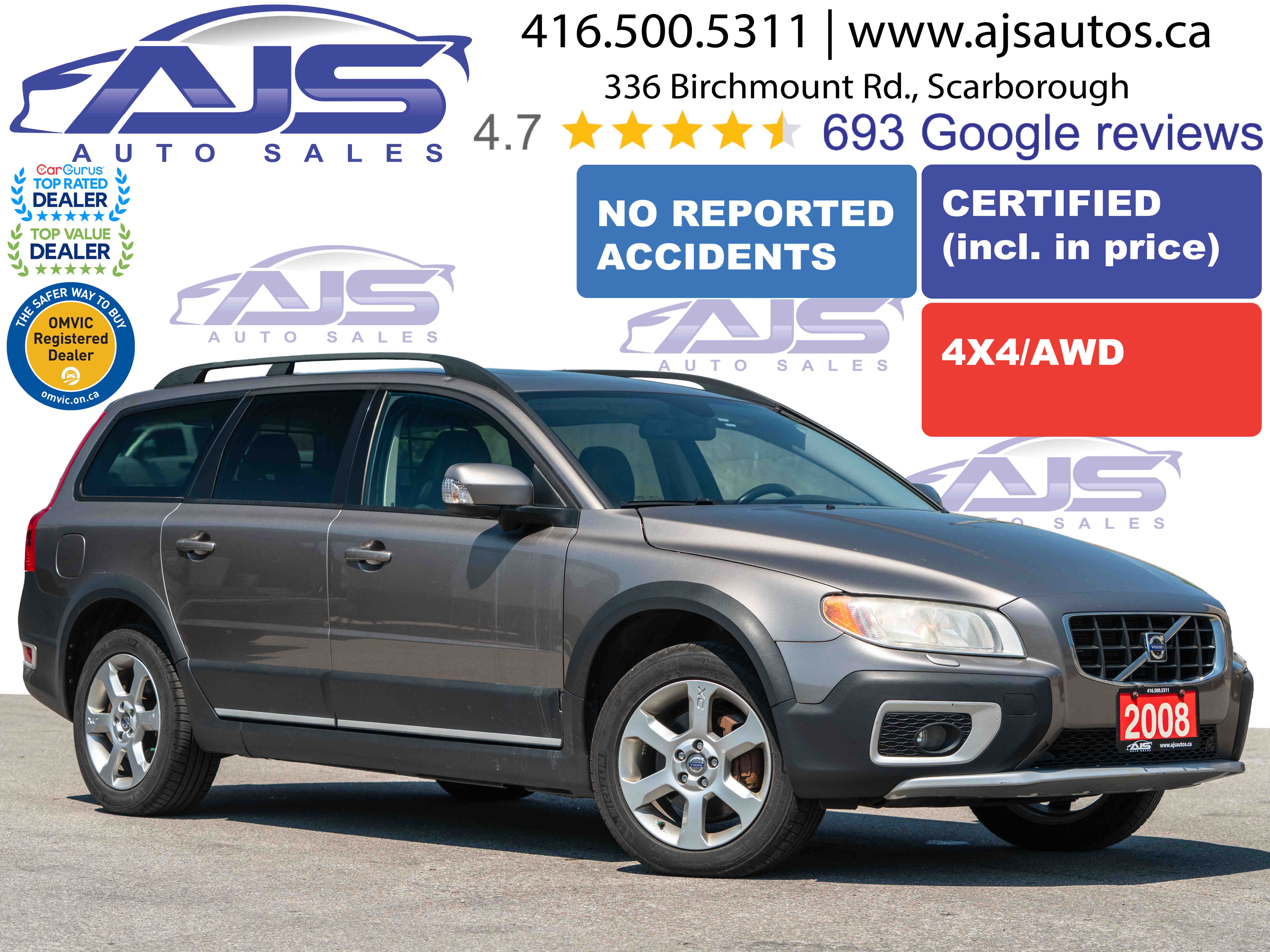 Brown 2008 Volvo XC70 Wagon All-Wheel Drive Automatic