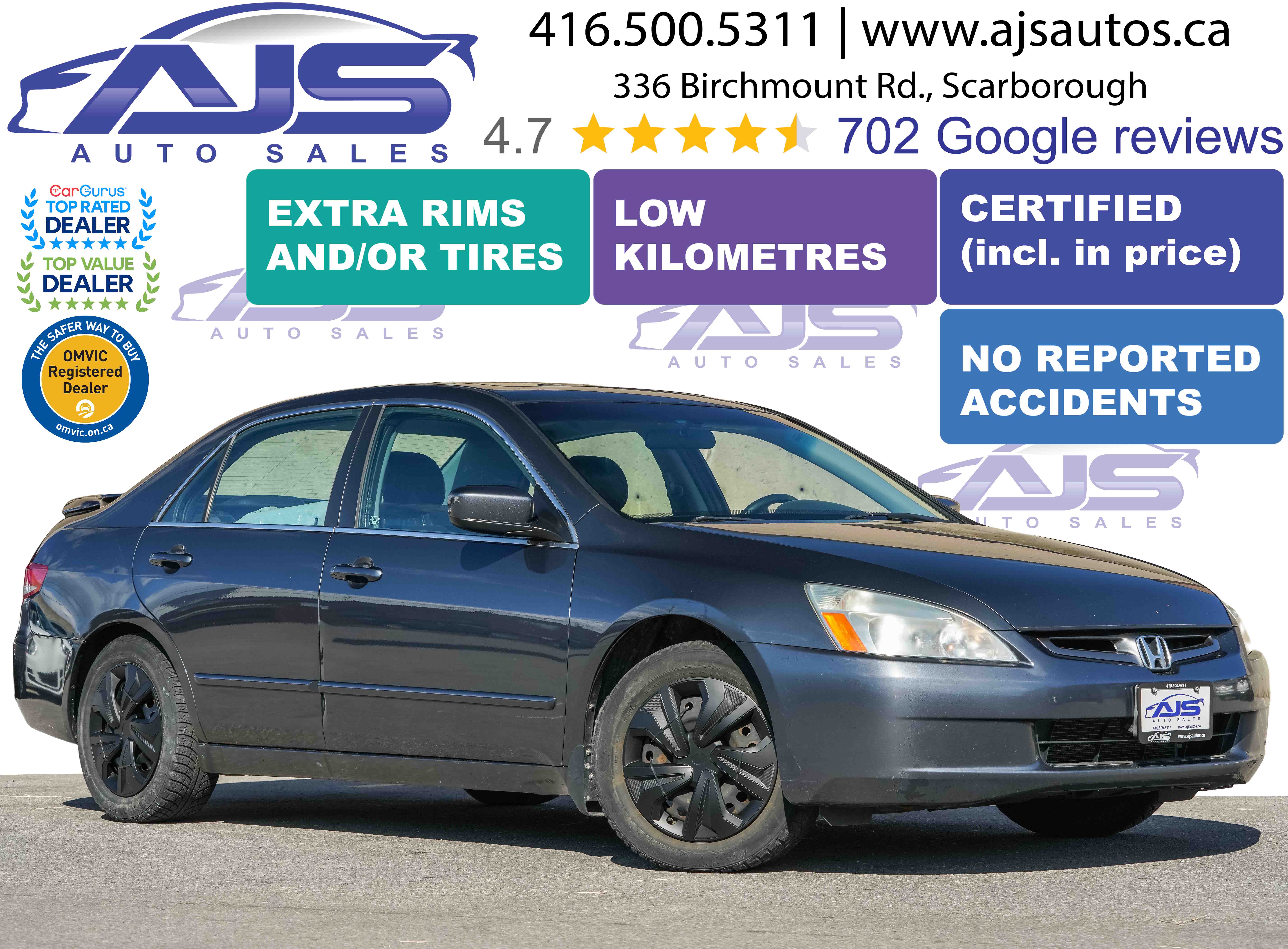 Gray 2003 Honda Accord Sedan Front-Wheel Drive Automatic