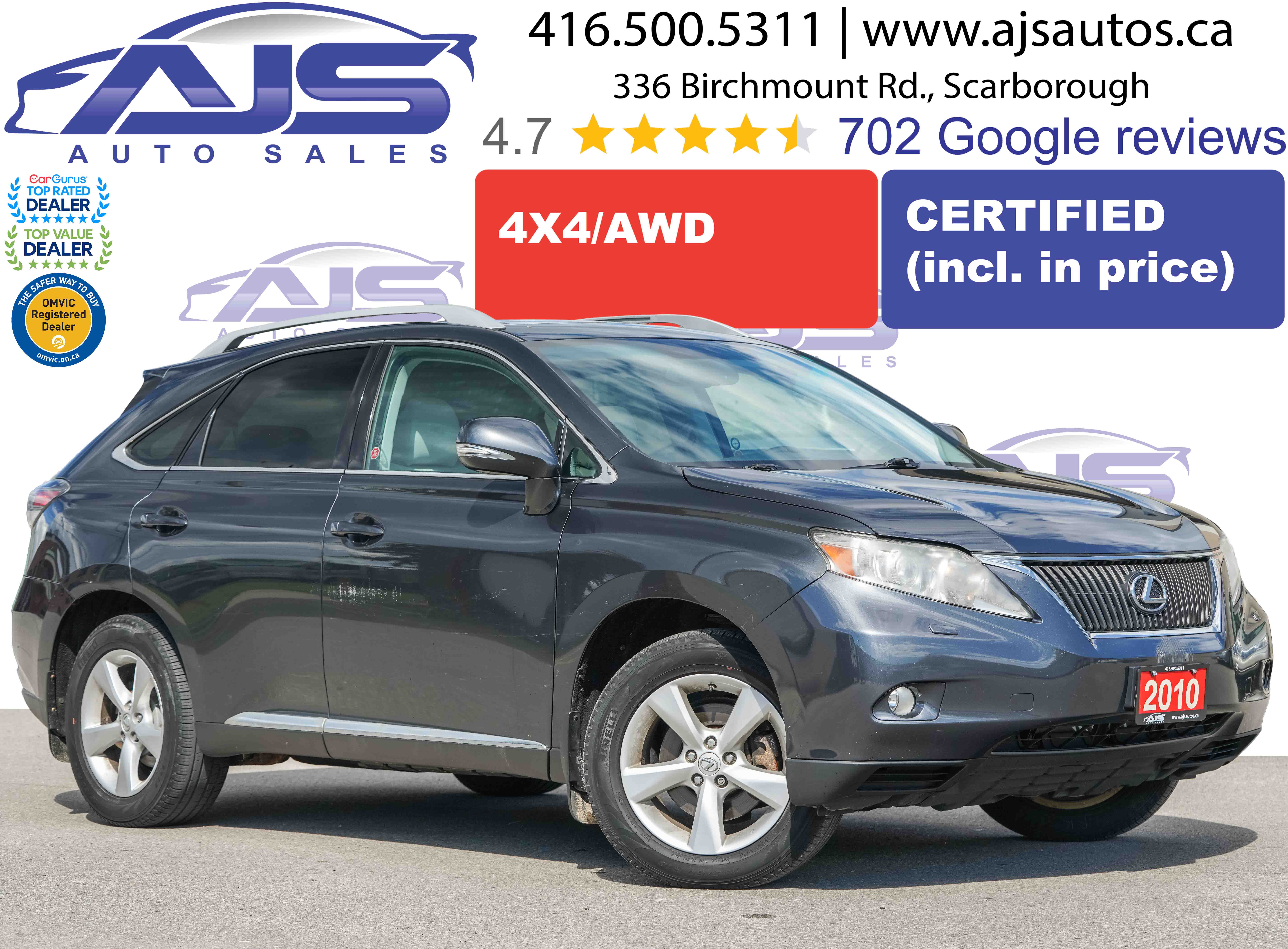 Black 2010 Lexus RX SUV / Crossover All-Wheel Drive Automatic