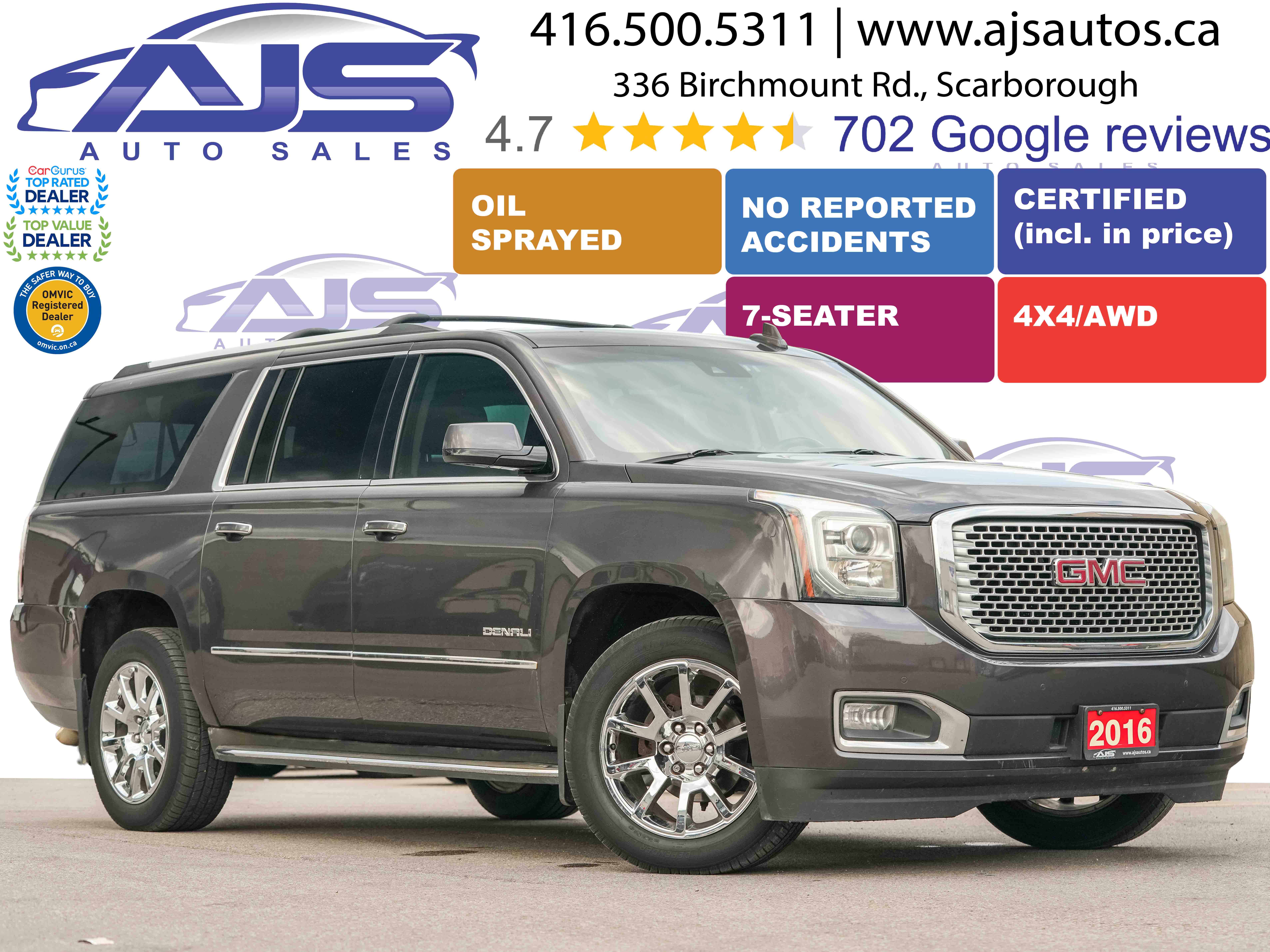 Brown 2016 GMC Yukon XL SUV / Crossover Four-Wheel Drive Automatic