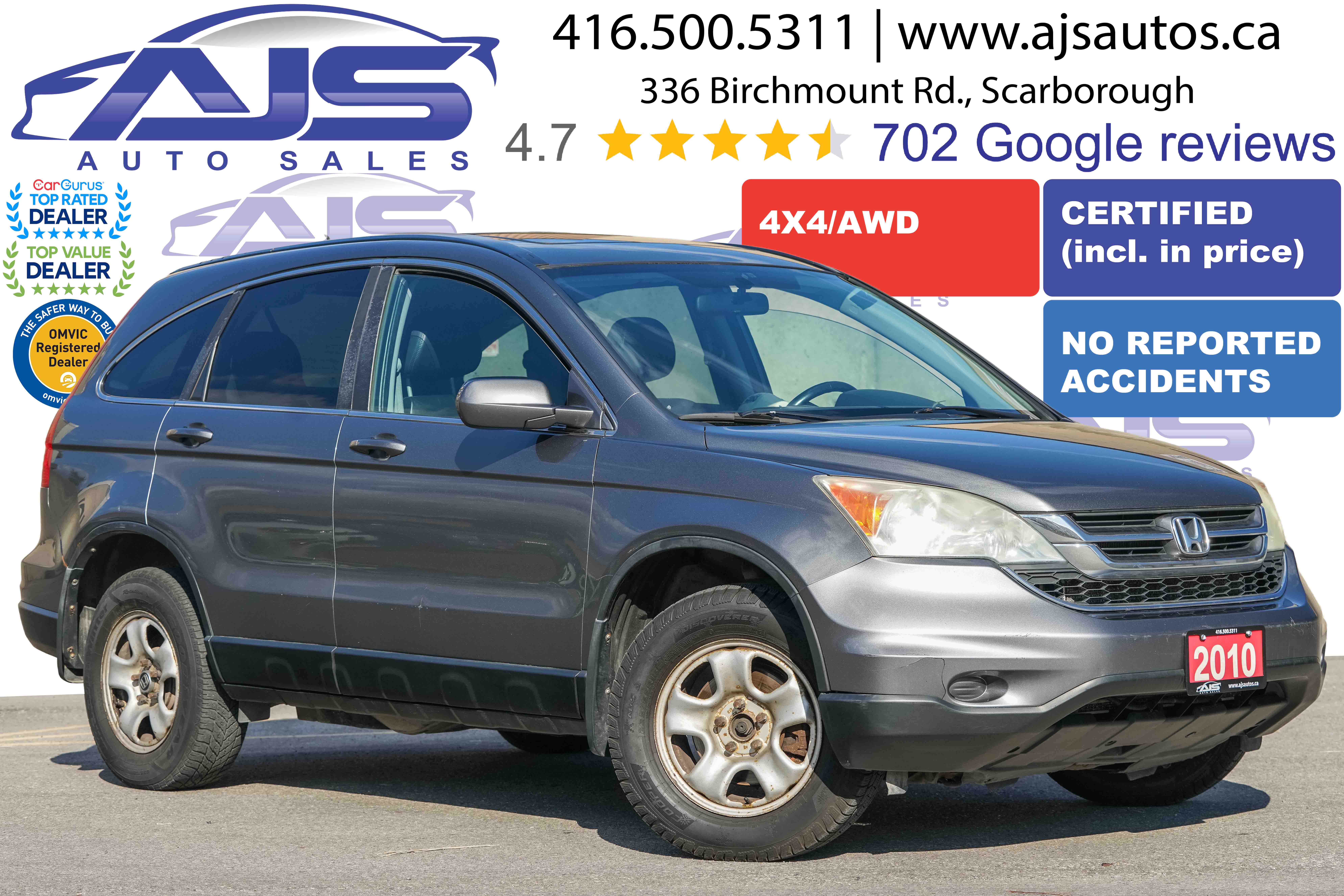 Gray 2010 Honda CR-V SUV / Crossover All-Wheel Drive Automatic