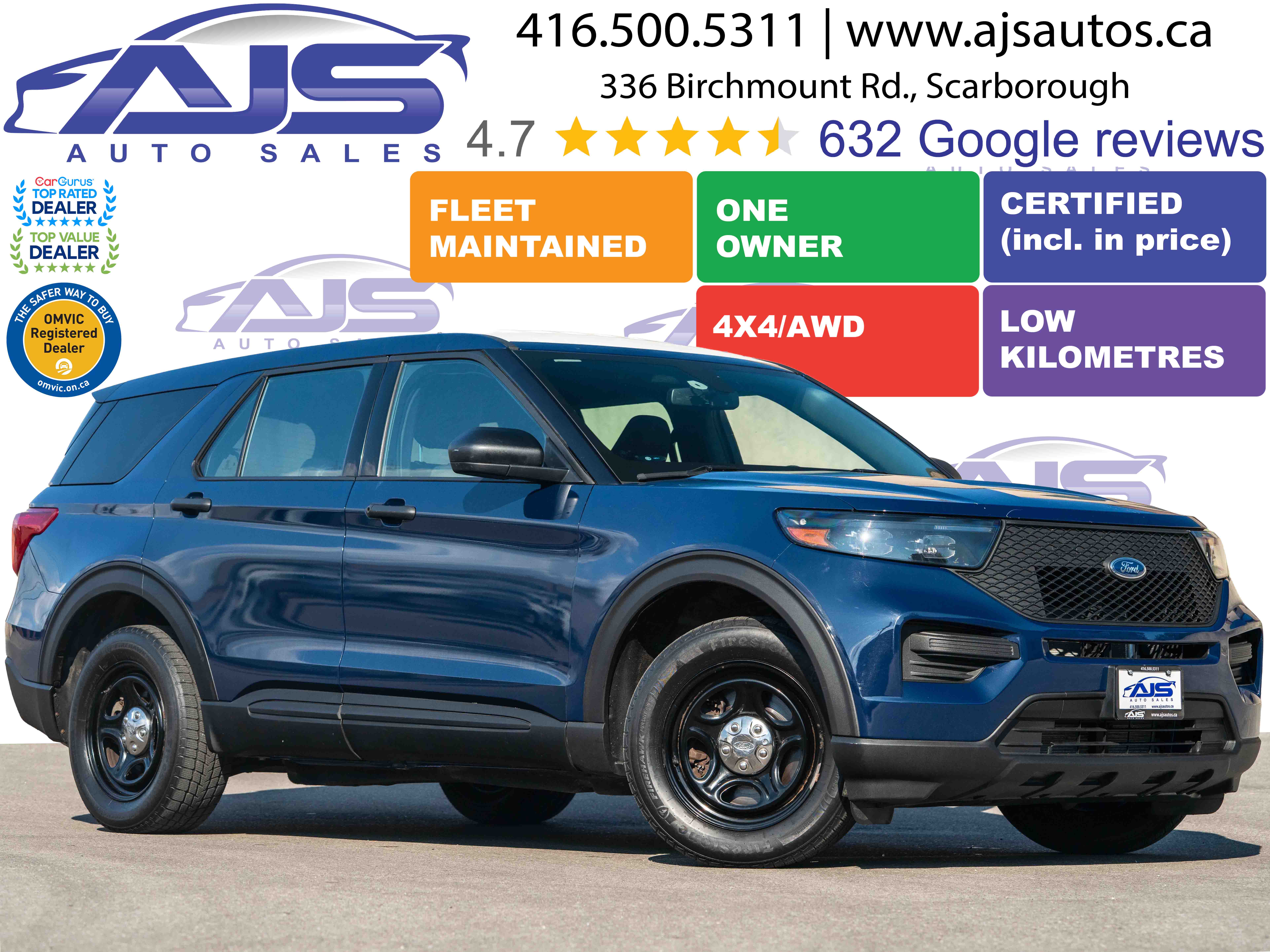 Blue 2021 Ford Explorer SUV / Crossover All-Wheel Drive Automatic