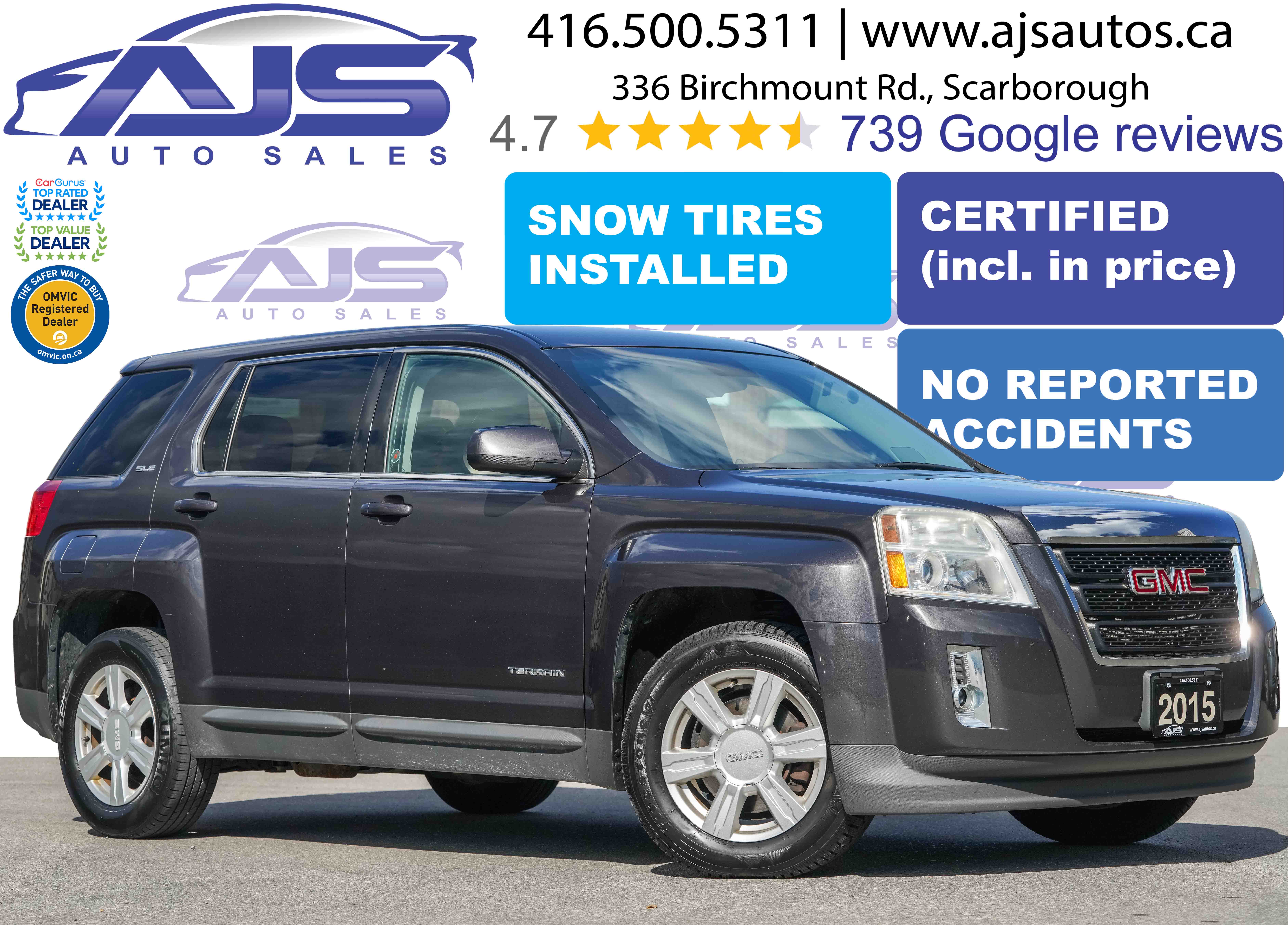 Gray 2015 GMC Terrain SUV / Crossover Front-Wheel Drive Automatic