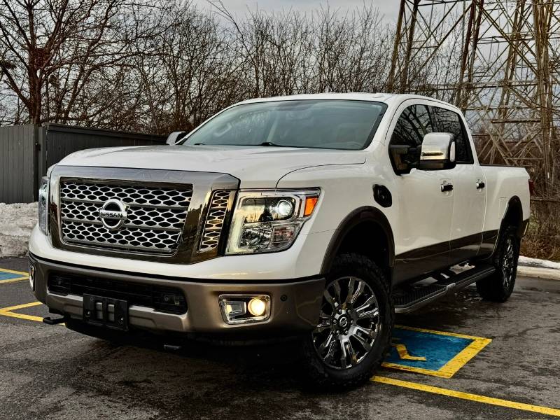White 2016 Nissan Titan Pickup Truck Four-Wheel Drive Automatic